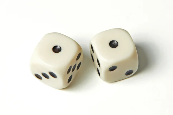 Pair of dices showing two ones — Stock Photo, Image