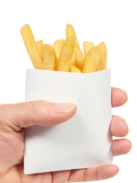 Французька картопля в паперовий мішок — стокове фото