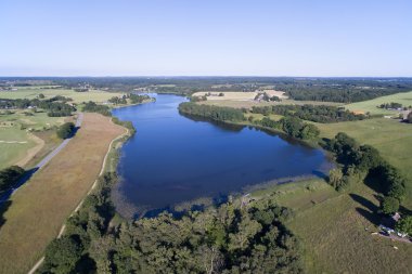 Bastrup göl, Danimarka havadan görünümü