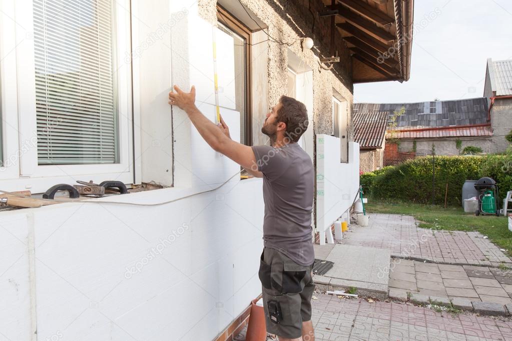 Workers to renovate a house.