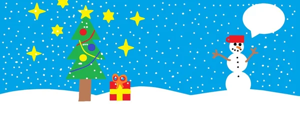 Vánoční stromeček a dárky. — Stockový vektor
