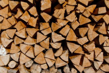 Yakacak odun closeup.