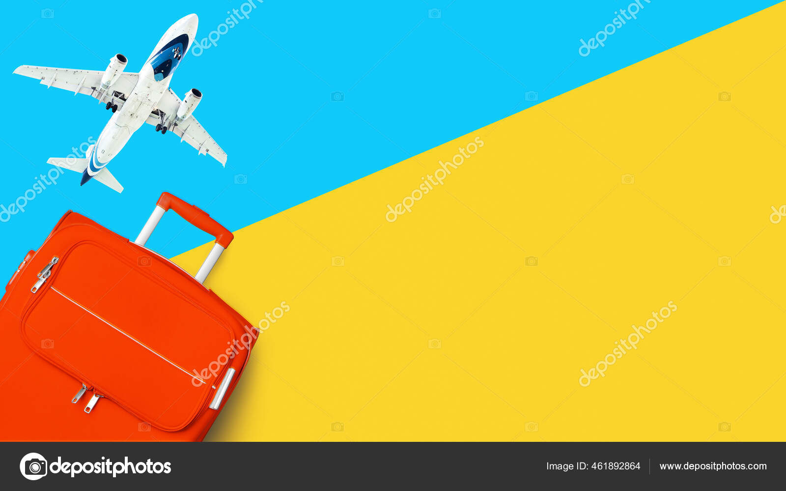 Download Travel Banner Summer Holidays Design Vacation Concept Tourism White Airplane Stock Photo Image By C Verashestak 461892864