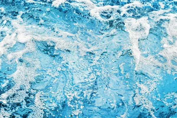 Fresco Chiaro Blu Acqua Texture Primo Piano Mare Onde Modello — Foto Stock