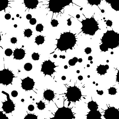 Soyut mürekkep vektörsüz desen oluşturur. Yaratıcı benekli grunge doku arka planı. Suluboya siyah beyaz boya arka plan. Moda tekstil baskıları, kumaş veya ambalaj kağıdı için tasarım