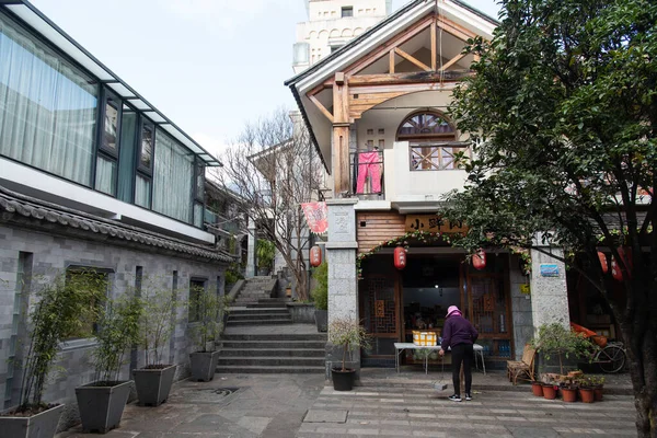 Dali China Februar 2019 Malerische Straße Der Altstadt Von Dali — Stockfoto