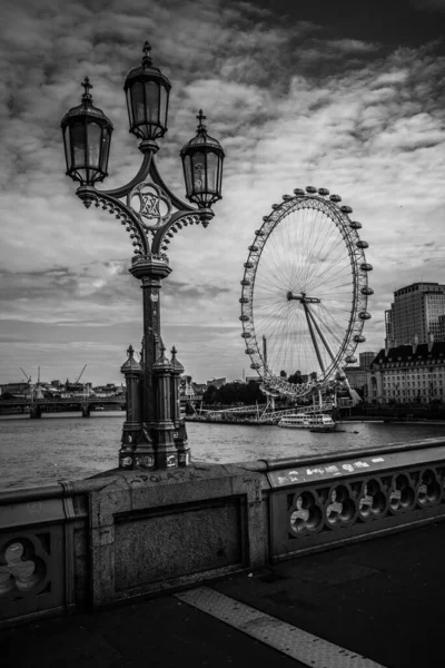 Londres 2020 London Eye Roda Gigante Mais Alta Europa Atração — Fotografia de Stock