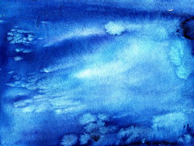 Turkuaz kağıt dokusu. Arka plan. Turkuaz mavisi suluboya ve lekeler sükunet hissi yaratıyor. Metnin için boş alanı olan kağıt dokusu. dizayn şablonu