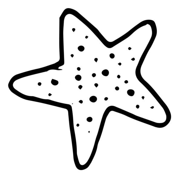 Doodle Αστερίας Στο Χέρι Που Στυλ Λευκό Φόντο Σχεδιασμός Διανυσματικής — Διανυσματικό Αρχείο