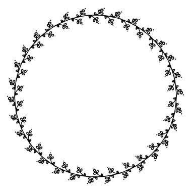 Eski karalama çilekleri yuvarlak çerçeve, her amaç için harika tasarım. Yuvarlak yapraklı ve küçük meyveli bir çelenk. Vektör çizimi şekillendirilmiş yuvarlak böğürtlen ve küçük yapraklı vektör tasarım şablonu metin için boş alan.