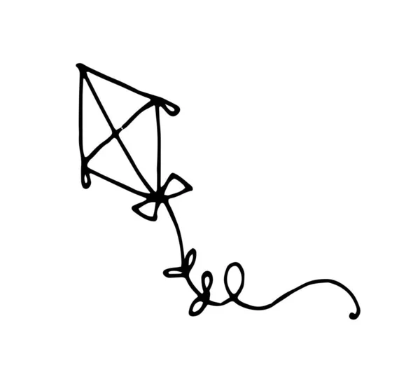 Zeichnung Eines Drachens Abstrakten Stil Auf Schwarzem Hintergrund Vektormuster Zeichnung — Stockvektor