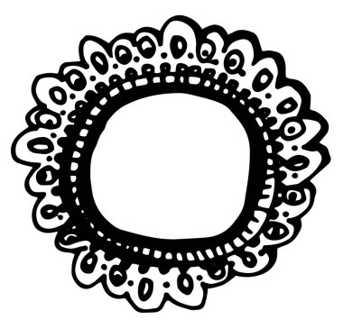 Siyah arka fonda el çizilmiş kart. Vektör tasarım şablonu. Siyah arka plan. Karikatür tarzı. Grunge 'un geçmişi. Grafik element vektörü. Grunge dokusu. Vektör deseni. Fotoğraf çerçevesi.