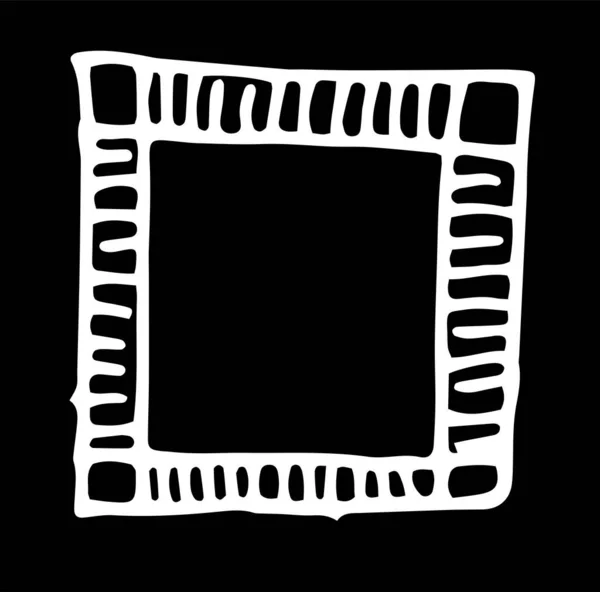 Винтажная Линия Искусства Черный Белом Фоне Карточный Фон Плакат Дизайн — стоковый вектор