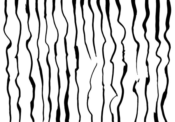 vector set of isolated horizontal discontinuous wavy lines black on a white background. black and white texture of lines drawn by hand with a marker for the design template.Retro illustration for web backdrop design. Geometric background. Grunge abst