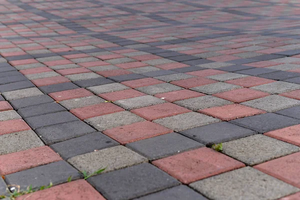 Pavimentando Piedras Concepto Colocación Losas Pavimentación Adoquines Pavimentando Piedras Bloques — Foto de Stock