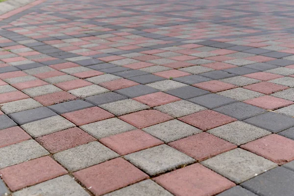 Pavimentando Piedras Concepto Colocación Losas Pavimentación Adoquines Pavimentando Piedras Bloques — Foto de Stock