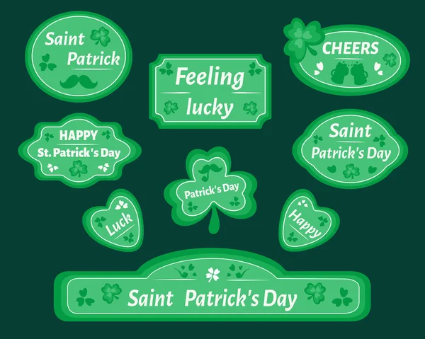 Cartes Voeux Saint Patrick Illustration Vectorielle — Image vectorielle