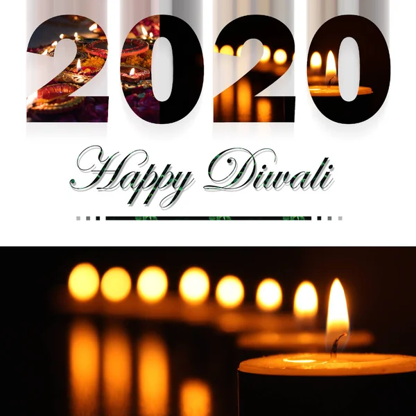 Felice Diwali Che Desiderano Poster Sfondo — Foto Stock