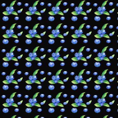 Yabanmersini El soyut suluboya deseni çizdi. Kusursuz çizim