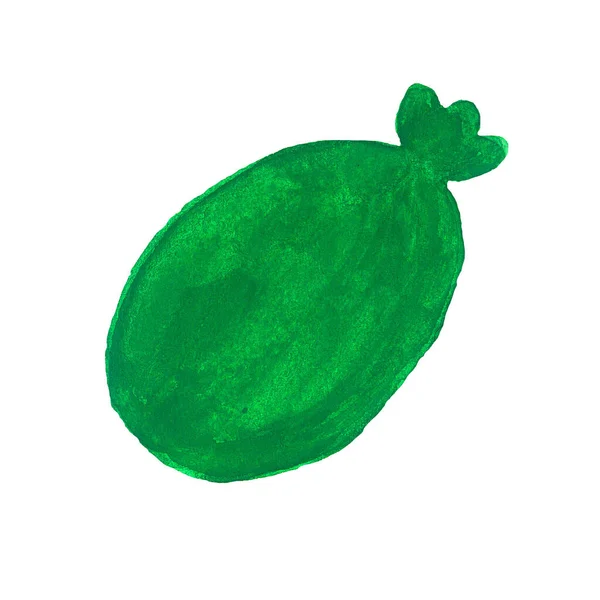 Feijoa Frukt Skiss Hand Dras Illustration Söt Exotisk Asiatisk Feijoa — Stockfoto