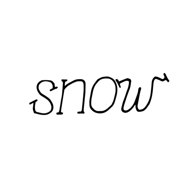 Nieve Vector Navidad Cita Elementos Decoración Imagen Tipográfica Con Letras — Archivo Imágenes Vectoriales