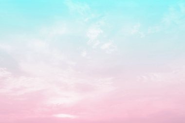 Yumuşak bulutlu gradyan pastel, soyut gökyüzü arkaplanı tatlı renkli.