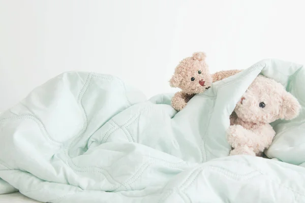 Birkaç oyuncak ayı en iyi arkadaşıyla saklambaç oynuyor. Sabahları iyi eğlenceler. 