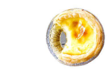 Beyaz sırtlı yumurtalı tart nefis bir tatlıdır.