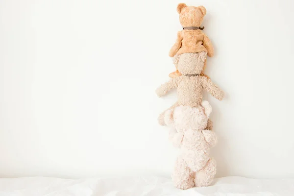 Les Ours Peluche Font Une Pyramide Acrobates Ils Sont Ludiques — Photo