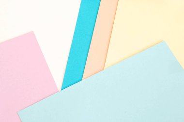 Pastel renkli kağıtlar, boş arkaplan