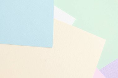 Pastel renkli kağıtlar, boş arkaplan