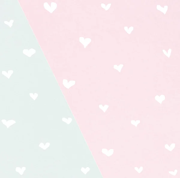 Pastel Colored Paper Sheets Hearts Pattern — Stock Photo, Image