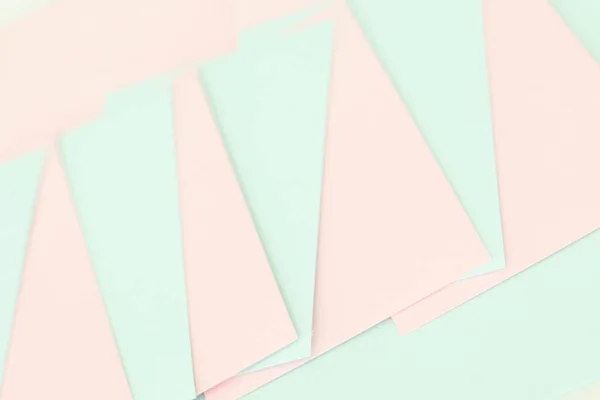 Folhas Papel Coloridas Pastel Fundo Branco — Fotografia de Stock