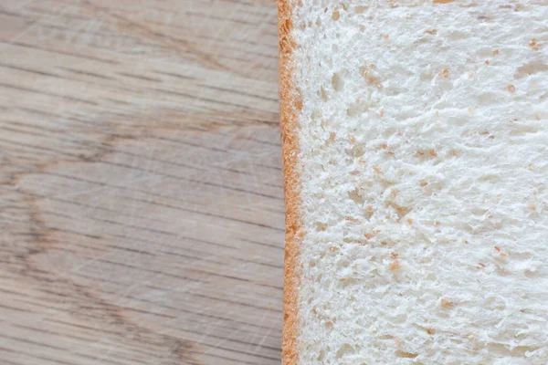 Tahta Masadaki Ekmek Yakın Çekim — Stok fotoğraf