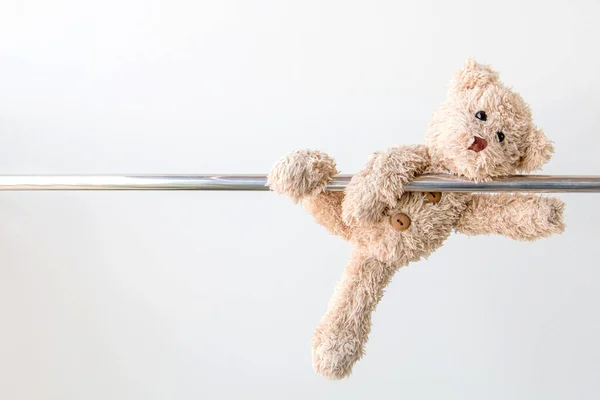 Іграшка Плюшевого Ведмедя Білому Тлі Ліцензійні Стокові Фото