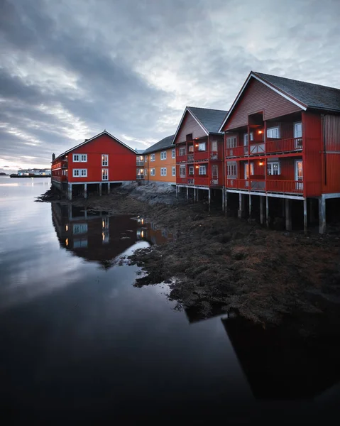 Lovely Red Hotels Lofoten — 스톡 사진