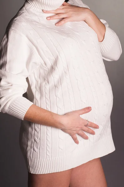 Pancia di una donna incinta — Foto Stock