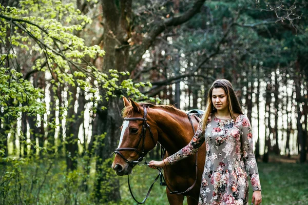 Mädchen und Pferd — Stockfoto