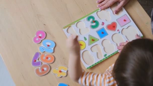 Sviluppo Precoce Dei Bambini Istruzione Familiare Del Bambino Nuovi Metodi — Video Stock