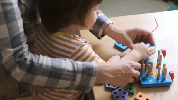 Sviluppo Precoce Dei Bambini Istruzione Familiare Del Bambino Nuovi Metodi — Video Stock