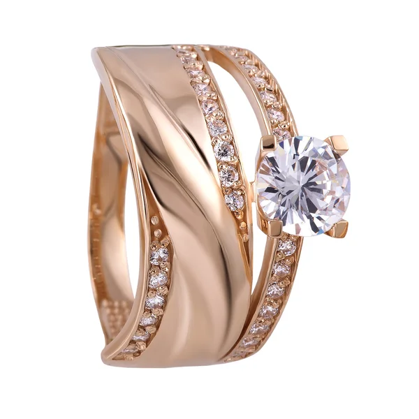 Złoty pierścień stylowe — Zdjęcie stockowe