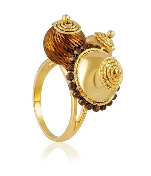 Az elegáns arany gyűrű — Stock Fotó