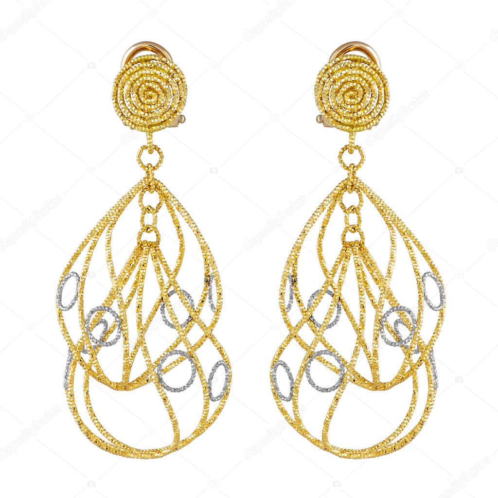 earrings gold fashion