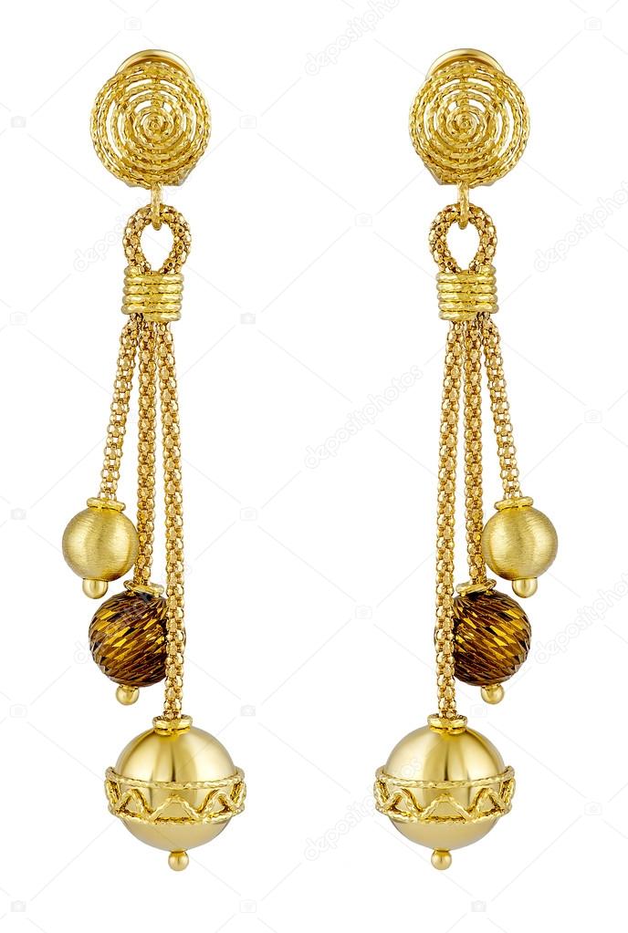 earrings gold fashion