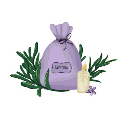 Bir paket lavanta. Vektör grafikleri. EPS