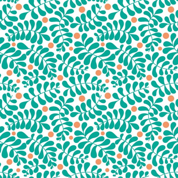 Vektör kusursuz desen. Beyaz arka planda bitki unsurları olan soyut çizimler. Resimlerdeki canlı renkler. El çizimi. Kumaşlara, duvar kağıtlarına ve daha fazlasına baskı yapmak için kullan.