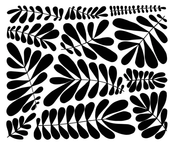 Dalları ayarlayın. Vektör el çizimi illüstrasyon. Baskı ve çeşitli tasarım için modern ekoloji kavramı.