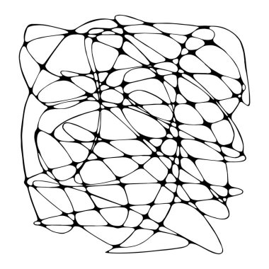 Soyut el çizimi desen. Siyah ve beyaz