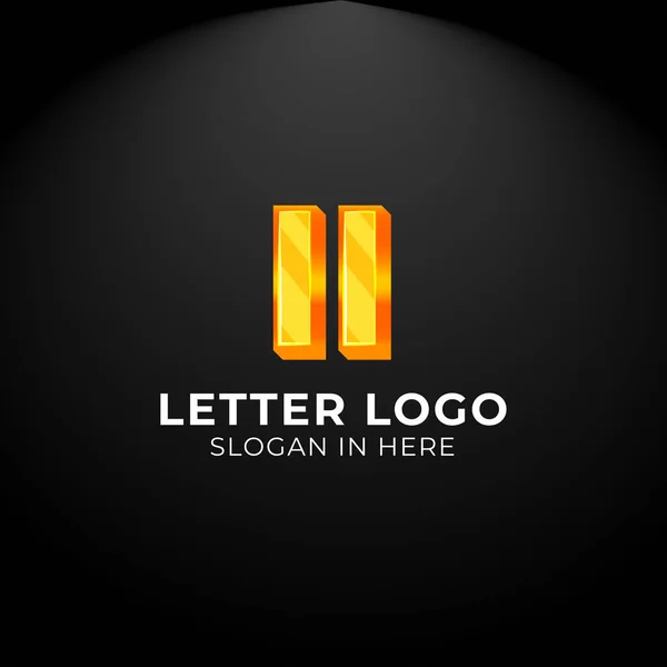 Luksusowy Logotyp Wektorowy Podwójna Litera Logo Logo Firmy Wizytówki Towaru — Wektor stockowy