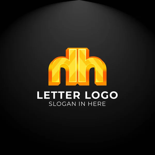 Luksusowy Logotyp Wektorowy Podwójna Litera Logo Logo Firmy Wizytówki Towaru — Wektor stockowy
